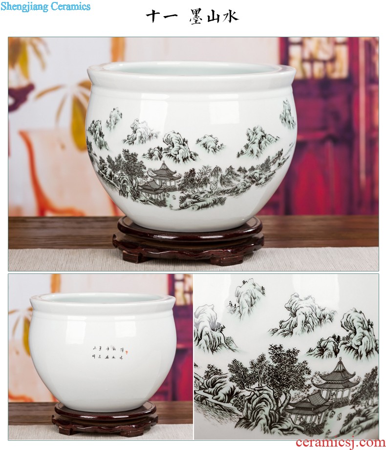 Jingdezhen ceramics furnishing articles household adornment hang dish Chinese wine sitting room porch decorate dish