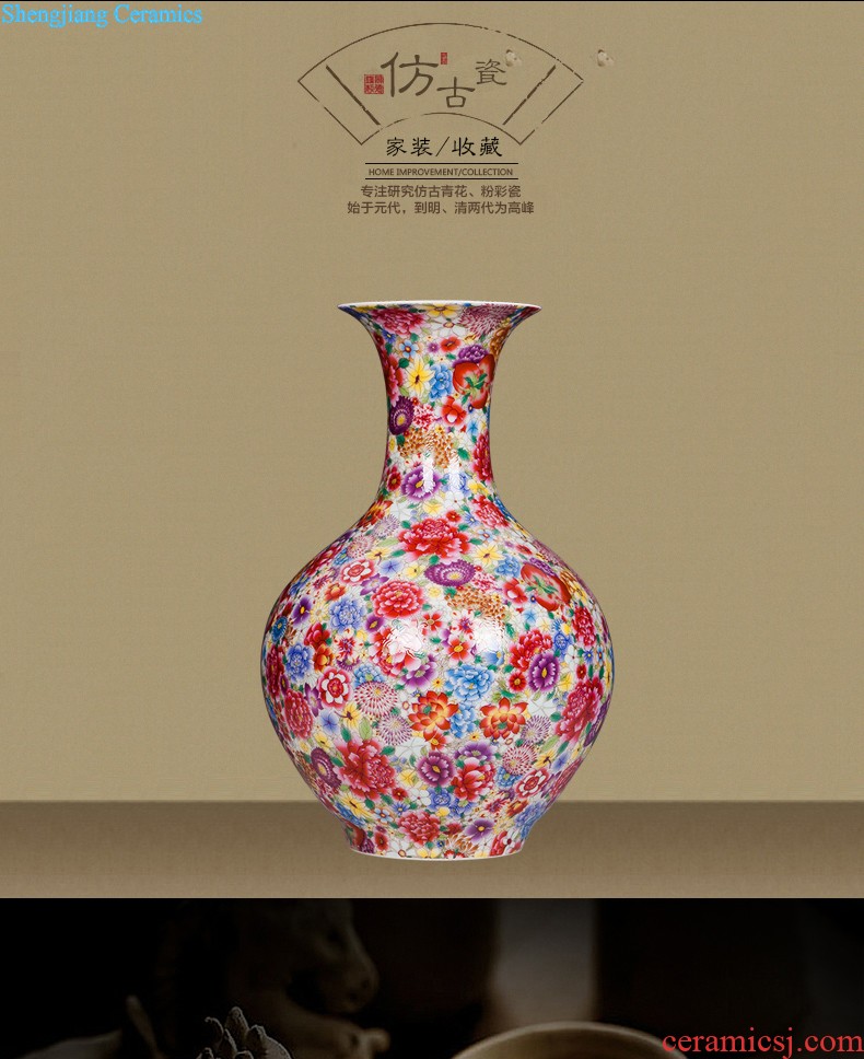 Jingdezhen ceramics hand-painted porcelain vase wine porch home wine ark adornment sitting room TV ark furnishing articles