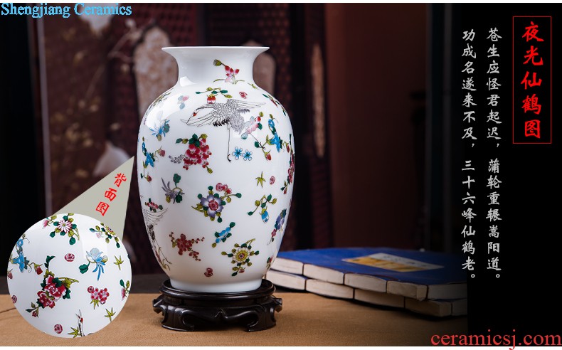 Jingdezhen ceramics new Chinese antique blue and white porcelain vase wine ark adornment home sitting room handicraft furnishing articles