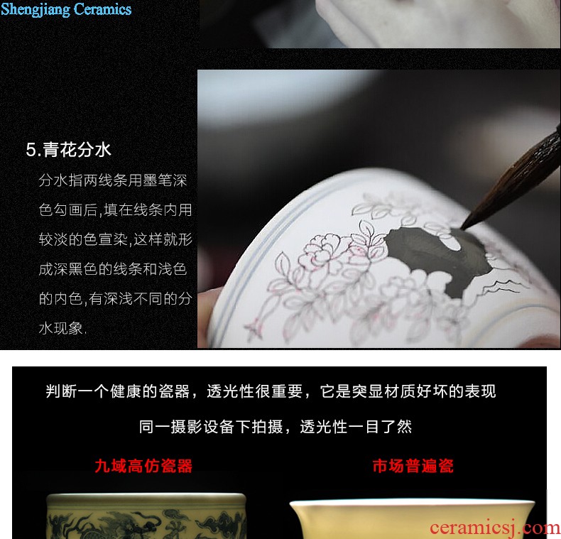 Jingdezhen ceramic masters cup sample tea cup hand-painted kung fu tea cup by hand, bucket color cup but small cylinder shape cups