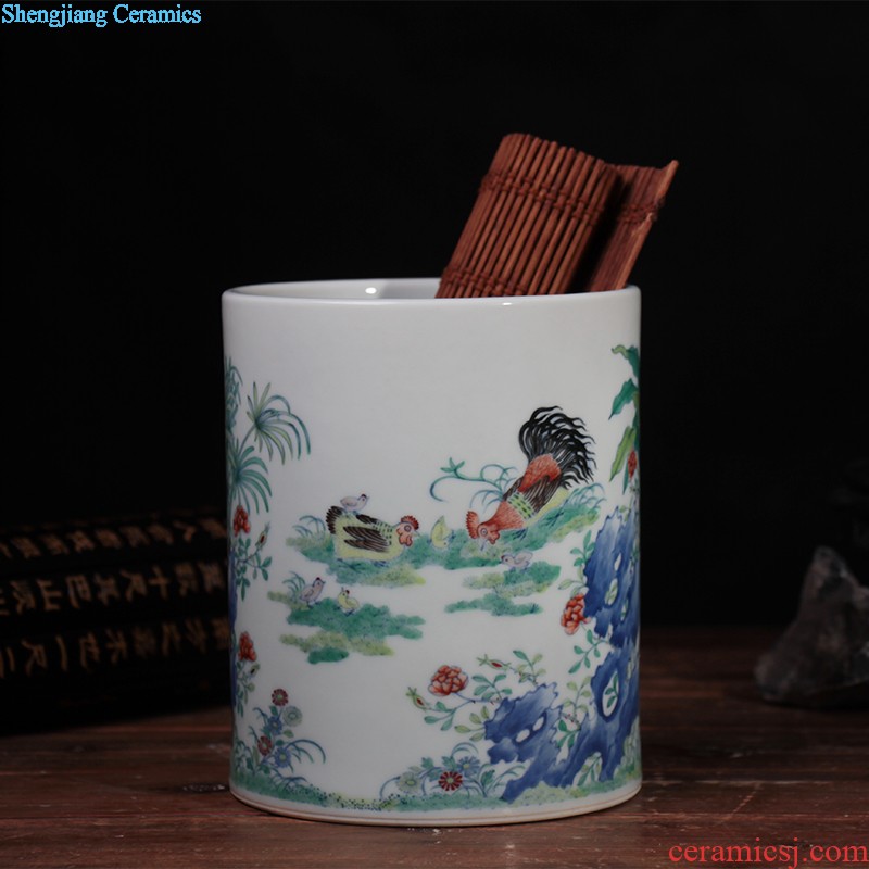 Nine domain Jingdezhen ceramic sample tea cup hand-painted color bucket RuYiBei personal master kung fu tea cups porcelain cups