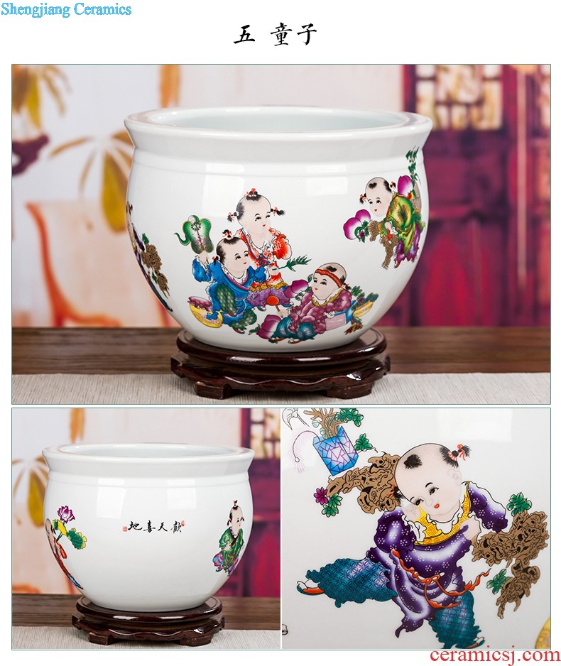 Jingdezhen ceramics furnishing articles household adornment hang dish Chinese wine sitting room porch decorate dish