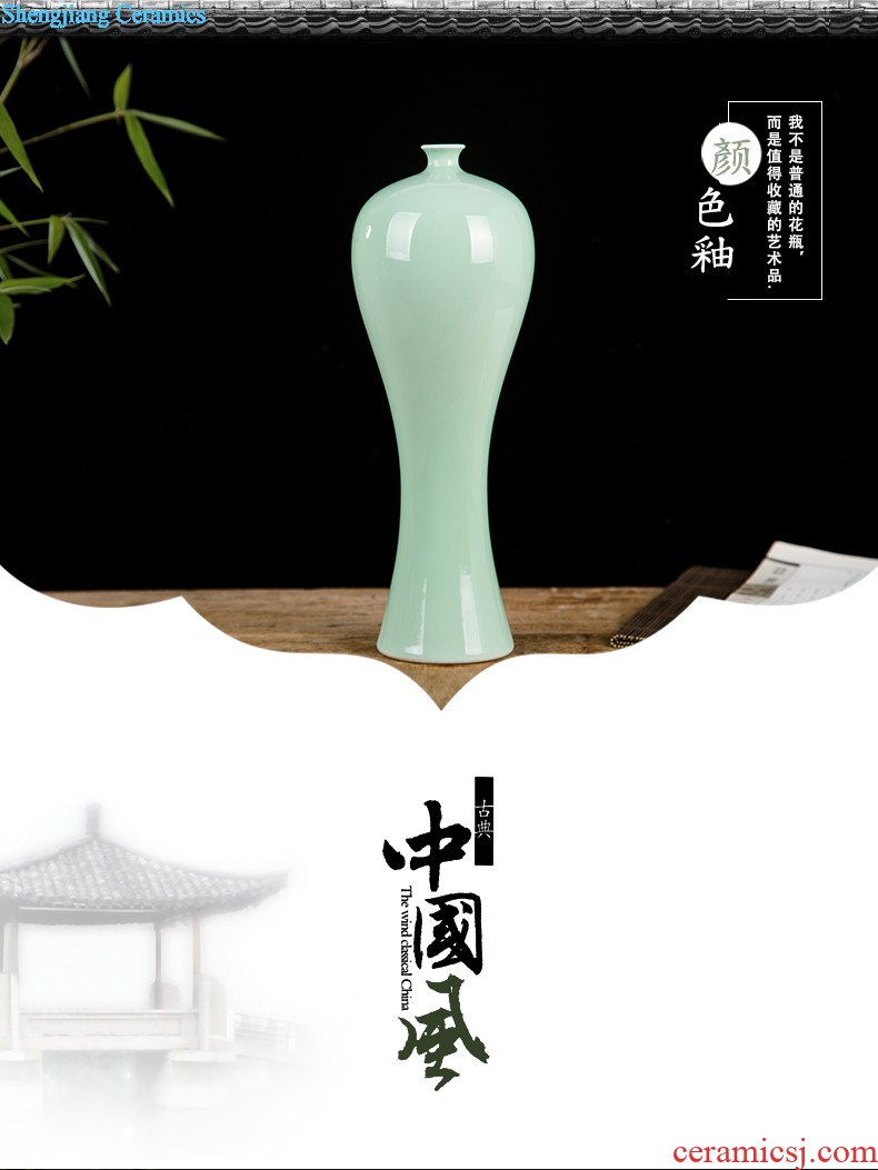 Jingdezhen ceramics vases, contemporary and contracted place flower arranging small porcelain wine handicraft decorative household items