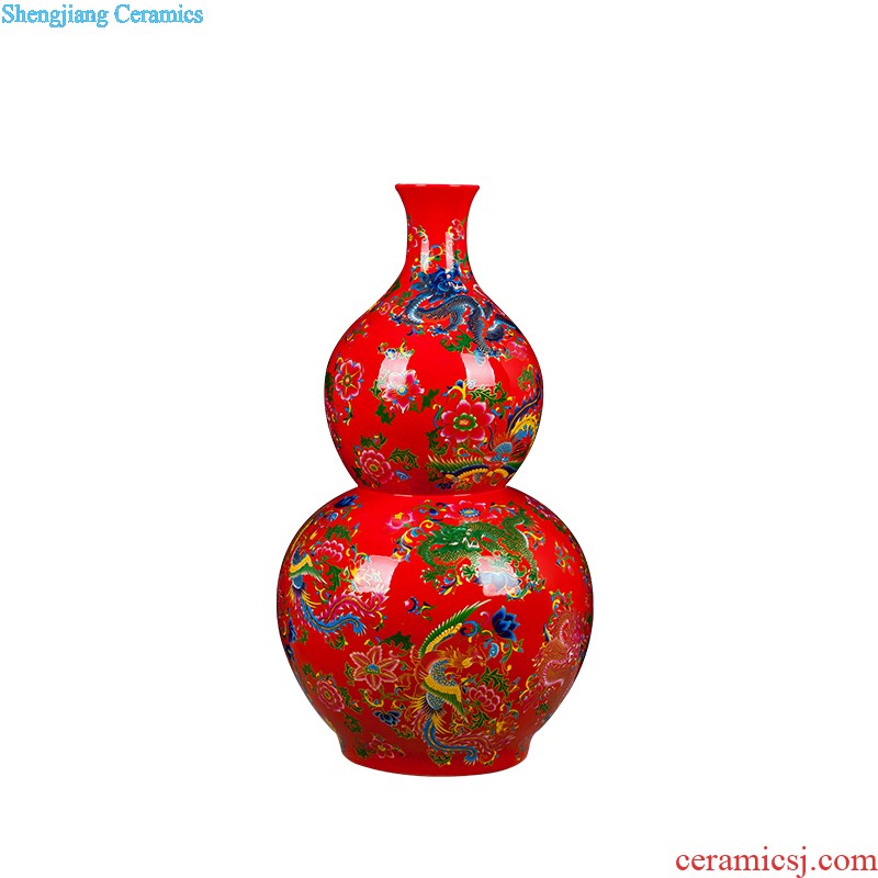 Jingdezhen ceramics dry flower vases, flower receptacle landing contracted and contemporary European fashion ceramic sitting room place decoration