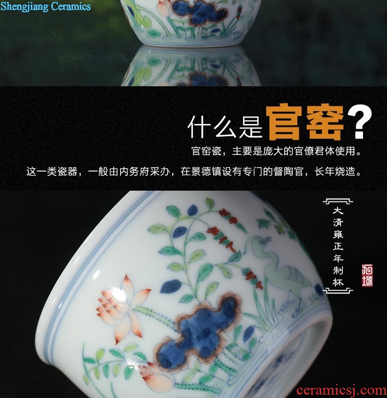 Jingdezhen ceramic cups With cover bone China mugs Blue and white porcelain cup 800 ml office meeting