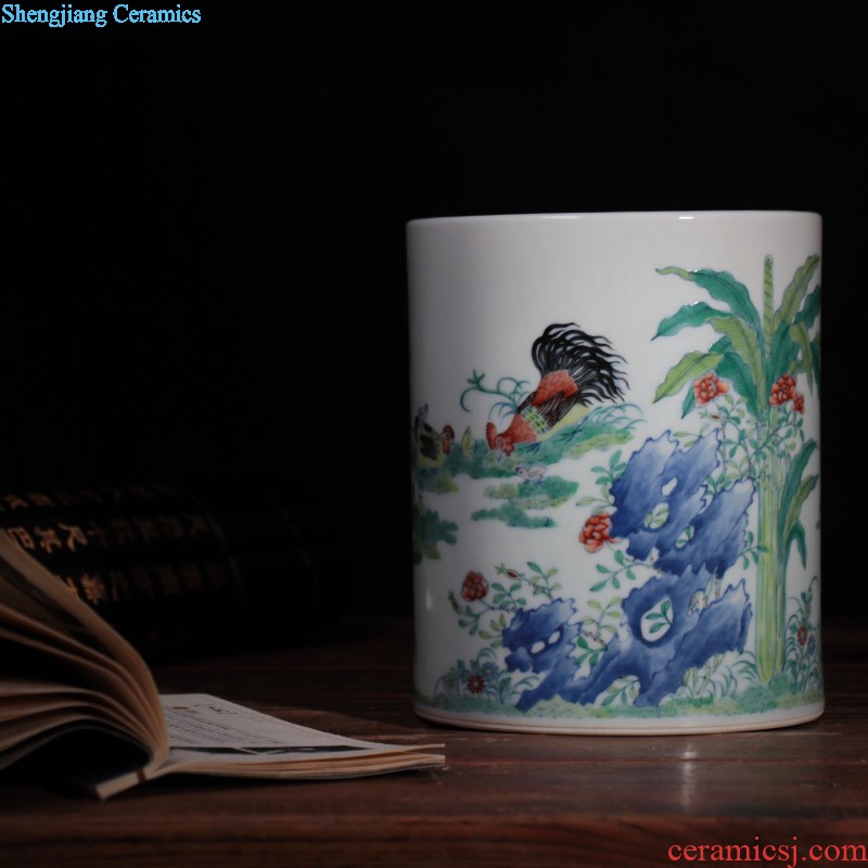 Nine domain Jingdezhen ceramic sample tea cup hand-painted color bucket RuYiBei personal master kung fu tea cups porcelain cups