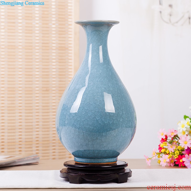 Jingdezhen ceramics vase of contemporary and contracted home sitting room handicraft wine creative egg ornament furnishing articles