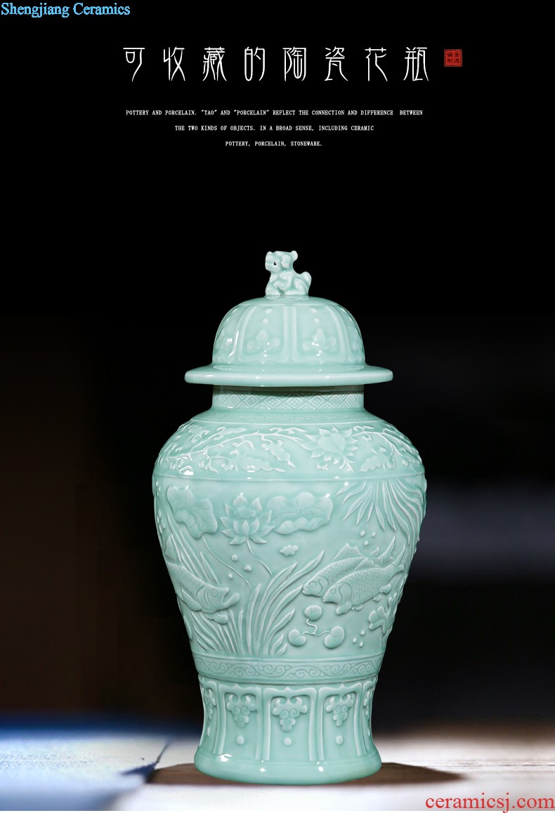 Jingdezhen ceramics hand-painted vases, flower arrangement wine porch home decoration sitting room TV ark furnishing articles