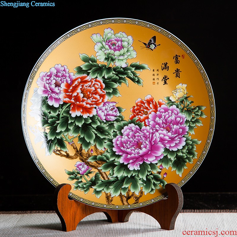 Jingdezhen ceramics hand-painted color bucket vase wine porch home decoration sitting room TV ark furnishing articles