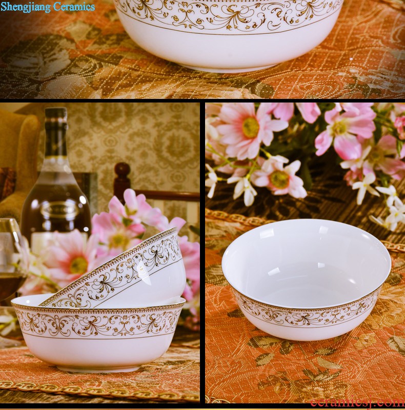 Nine domain jingdezhen porcelain tableware bone bowls of rice bowl phnom penh set bowl of sun island Kitchen kits mail