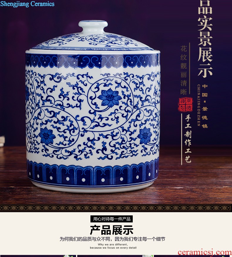 Jingdezhen ceramics antique flower arrangement of blue and white porcelain vase Chinese style furnishing articles contracted household act the role ofing is tasted the sitting room of handicraft