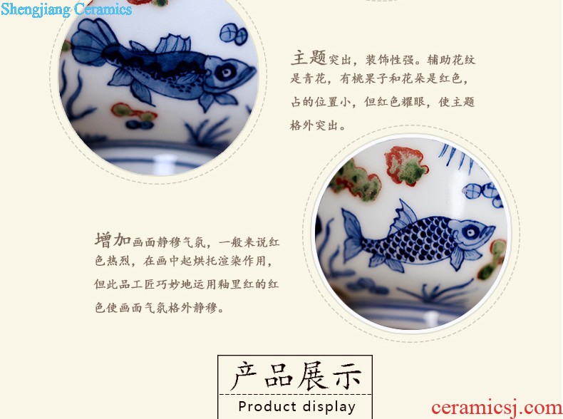 Jingdezhen with jinyuan blue and white porcelain tableware suit antique bound phnom penh branch lotus crockery bowl bottom suits