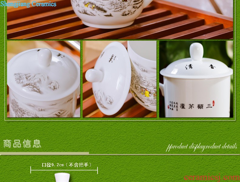 Jingdezhen ceramic cups With cover bone China mugs porcelain cup package mail office meeting Every year more than