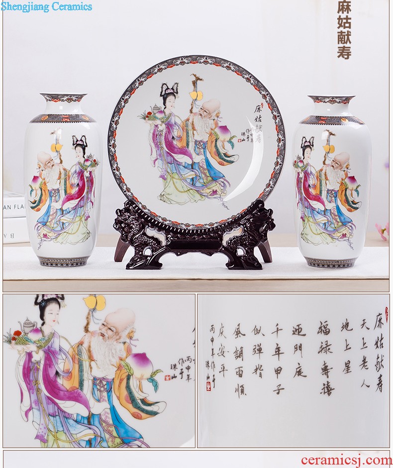 Jingdezhen ceramics of large vase furnishing articles furnishing articles flower arranging device youligong red wine sitting room adornment household