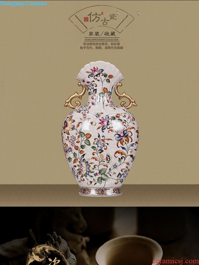 Jingdezhen ceramics hand-painted vases, flower arrangement wine porch home decoration sitting room TV ark furnishing articles