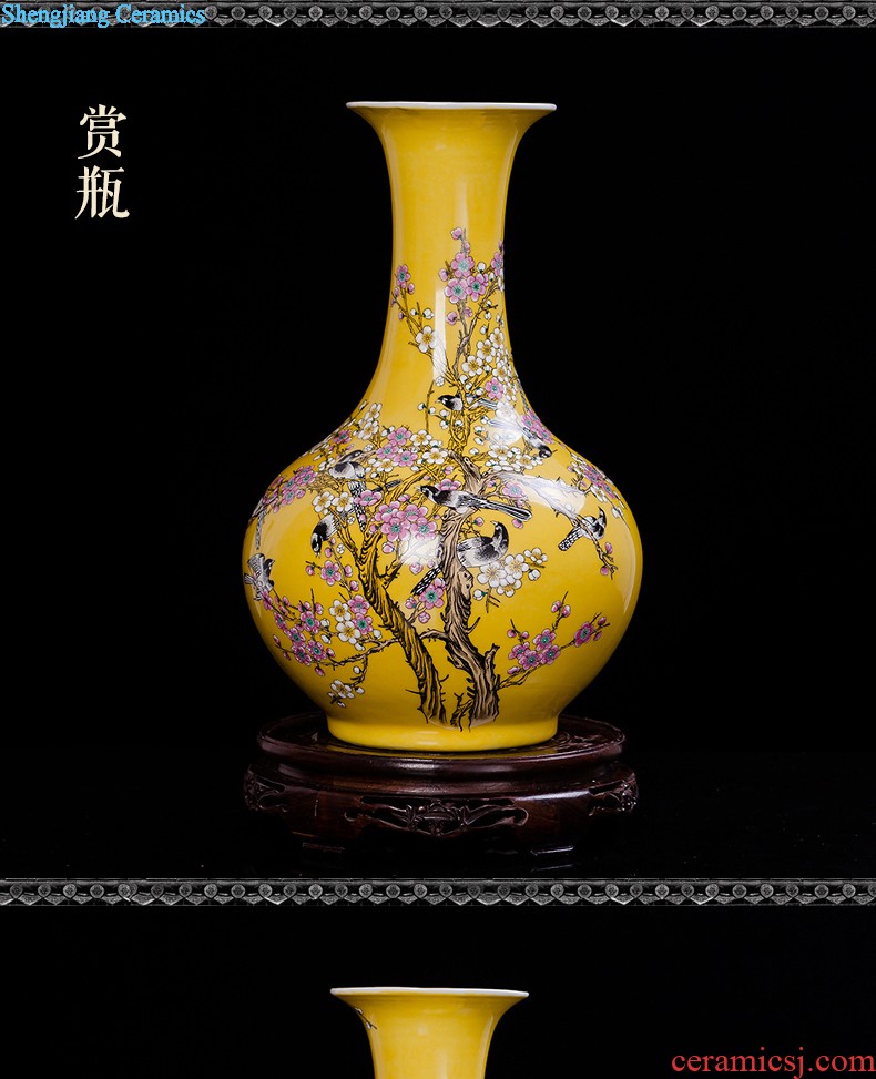 Jingdezhen ceramics vases, flower arranging is furnishing articles of modern Chinese style crystal glaze home sitting room TV ark adornment