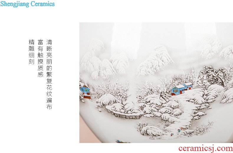 Jingdezhen ceramics furnishing articles household adornment hang dish Chinese wine sitting room porch decorate dish