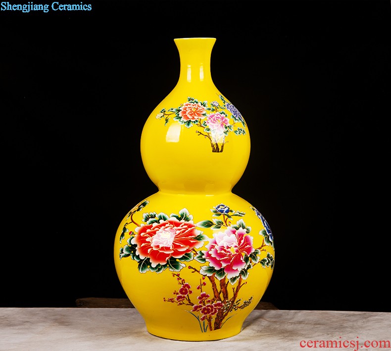 Jingdezhen ceramics dry flower vases, flower receptacle landing contracted and contemporary European fashion ceramic sitting room place decoration