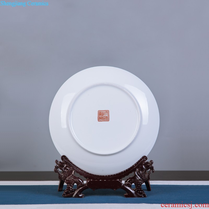 Jingdezhen ceramics furnishing articles act the role ofing is tasted household decoration of Chinese style decoration plate sitting room porch ark TV ark