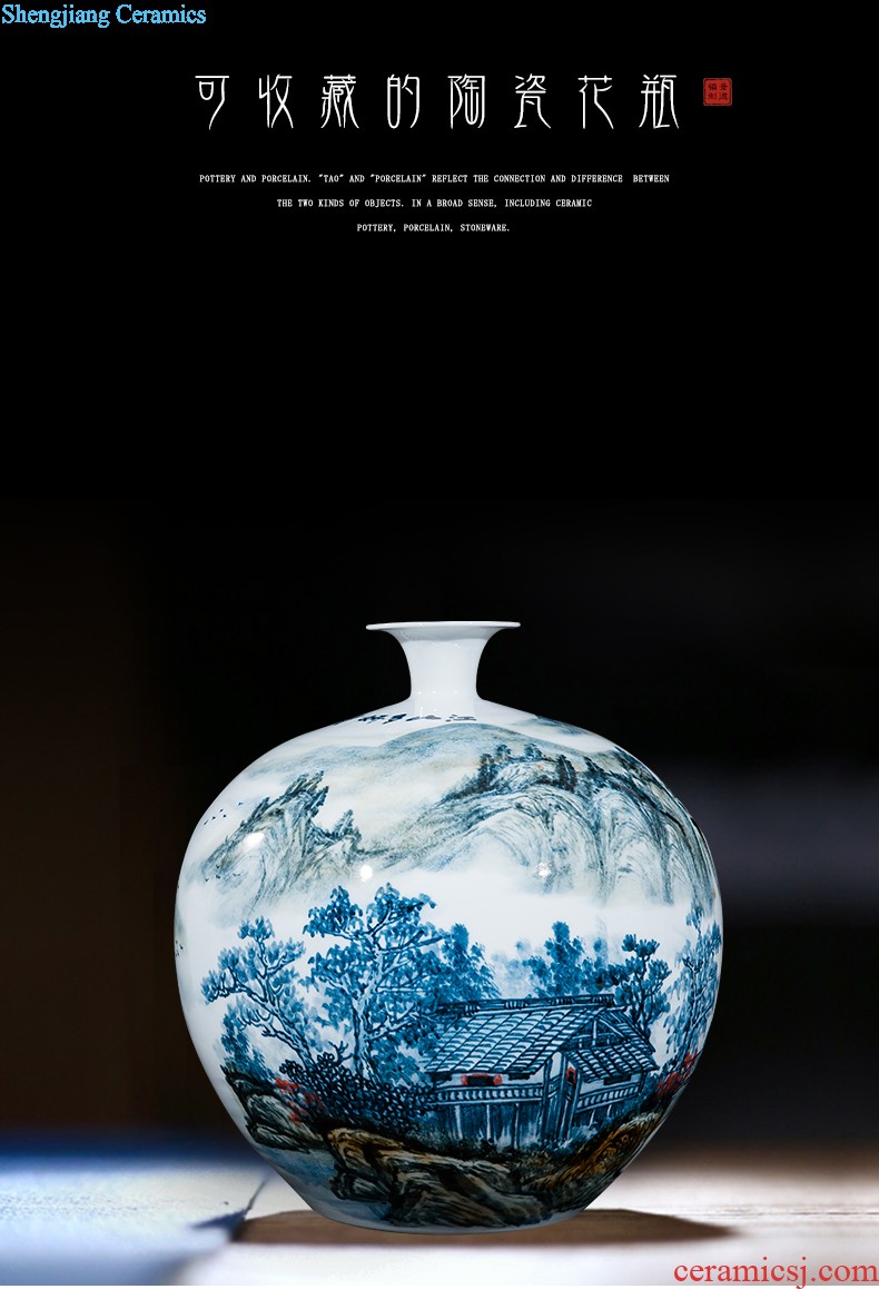 Jingdezhen ceramics vase China red longfeng gourd home sitting room adornment feng shui is festival furnishing articles