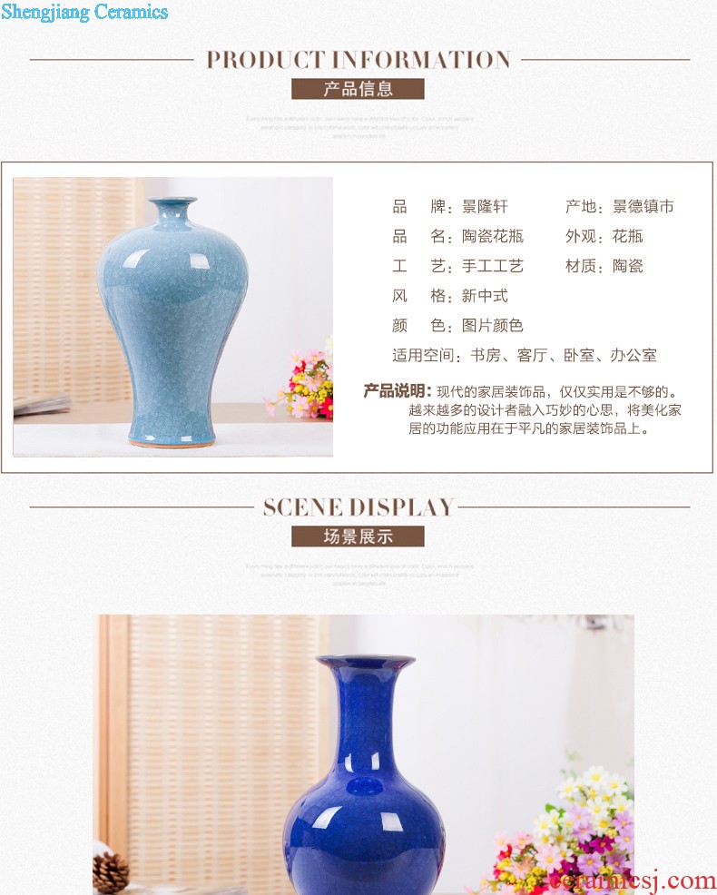 Jingdezhen ceramics vase of contemporary and contracted home sitting room handicraft wine creative egg ornament furnishing articles