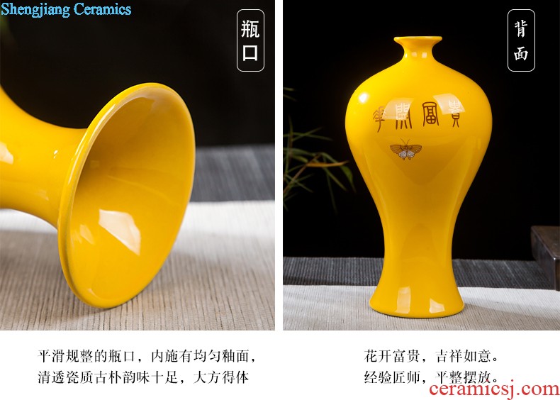 Jingdezhen ceramics archaize crack jun porcelain glaze borneol vase modern Chinese style living room home furnishing articles