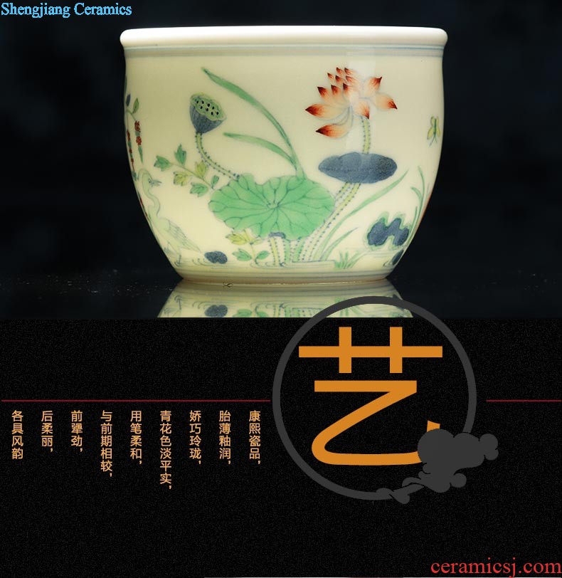 Jingdezhen ceramic cups With cover bone China mugs Blue and white porcelain cup 800 ml office meeting