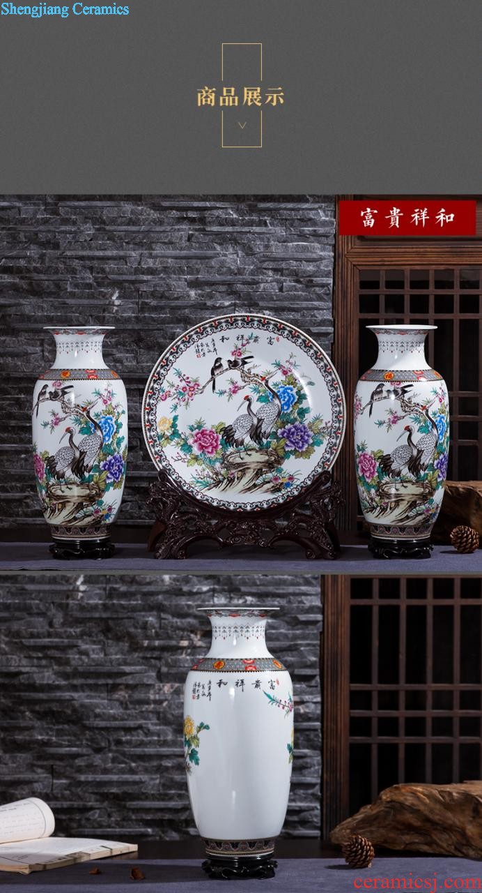 Jingdezhen ceramics borneol archaize kiln crack glaze vase modern household to decorate the living room TV ark furnishing articles