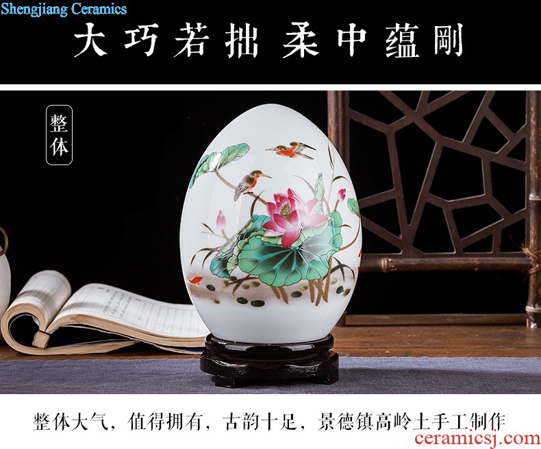 Jingdezhen ceramics flower vase creative modern new Chinese style home sitting room adornment TV ark furnishing articles