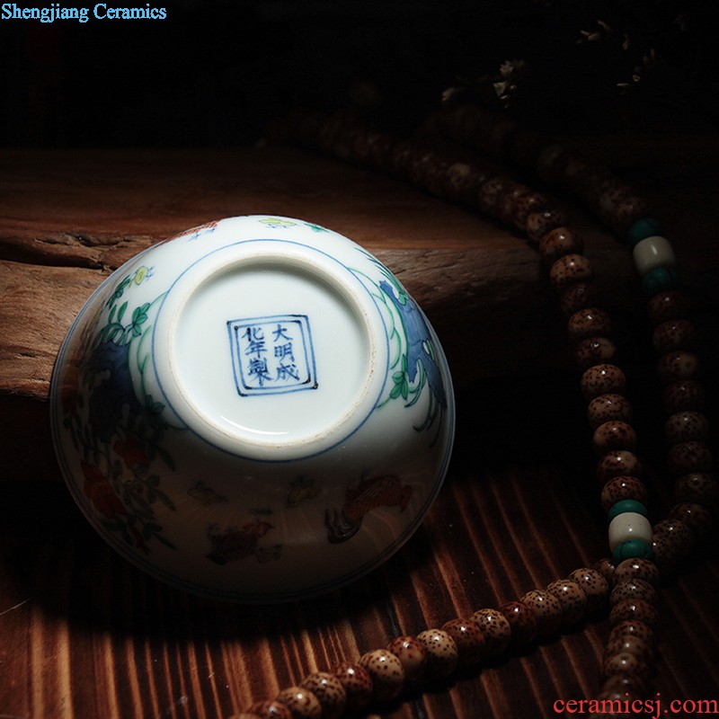 Blue and white youligong hand-painted kung fu tea cups of jingdezhen chinaware sample tea cup cup tea cups master cup