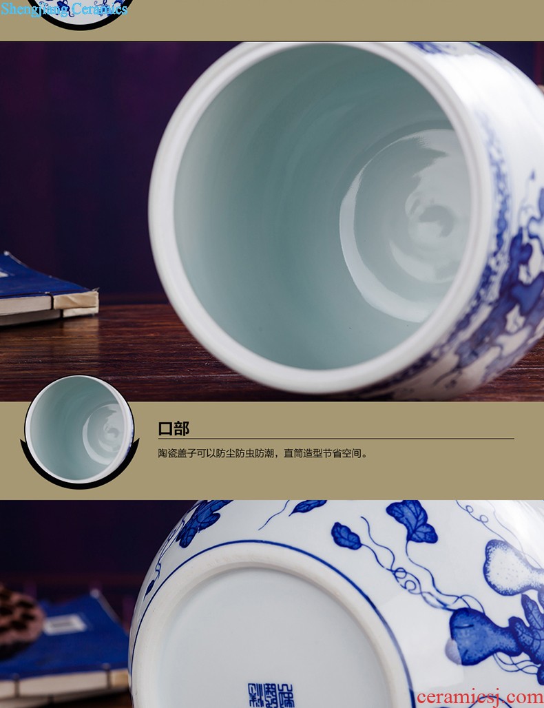 Jingdezhen ceramics antique flower arrangement of blue and white porcelain vase Chinese style furnishing articles contracted household act the role ofing is tasted the sitting room of handicraft