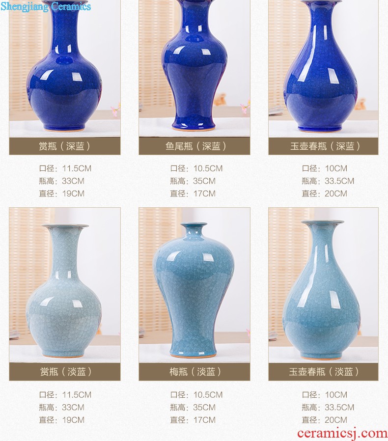 Jingdezhen ceramics vase of contemporary and contracted home sitting room handicraft wine creative egg ornament furnishing articles