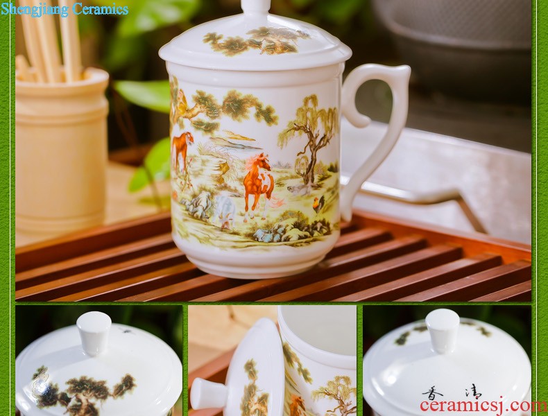 Jingdezhen ceramic cups With cover bone China mugs porcelain cup package mail office meeting Every year more than