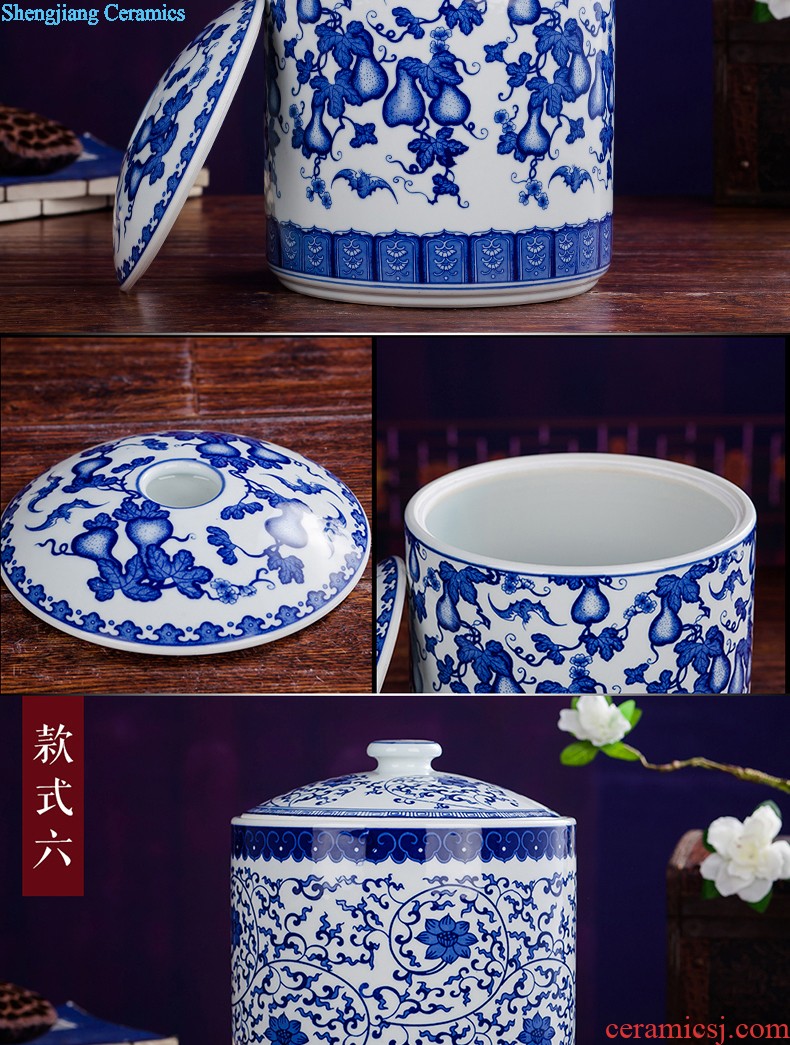 Jingdezhen ceramics antique flower arrangement of blue and white porcelain vase Chinese style furnishing articles contracted household act the role ofing is tasted the sitting room of handicraft