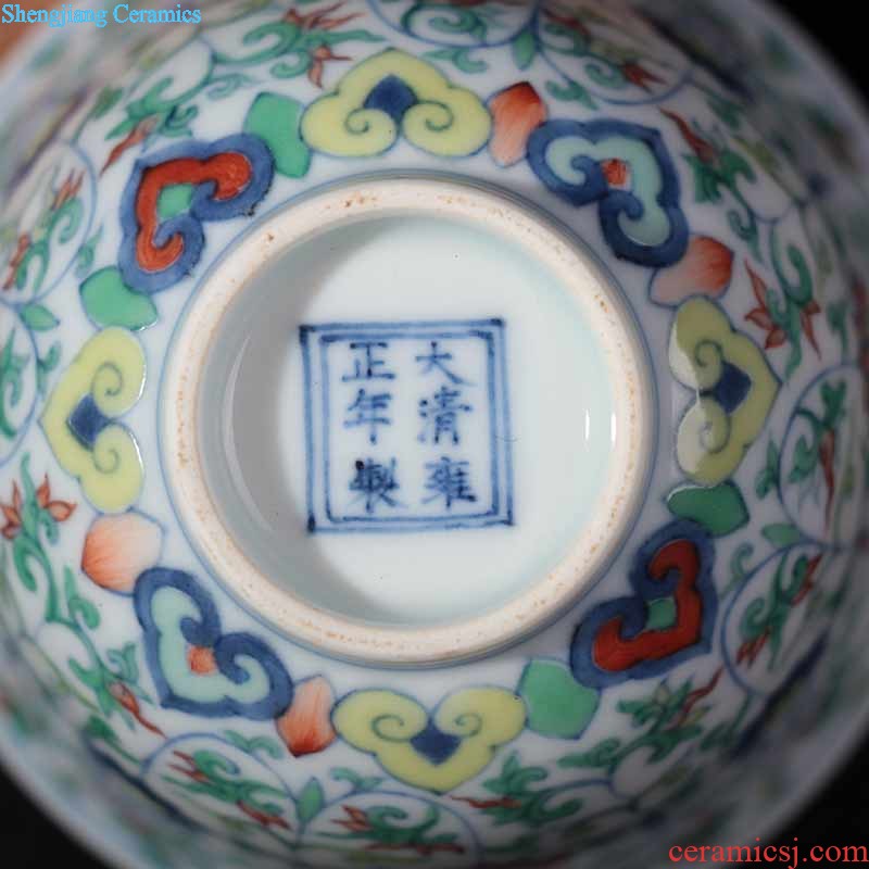 Jingdezhen nine domain hongyun landscape in the bell cup blue agate red tea cup sample tea cup personal kung fu cup