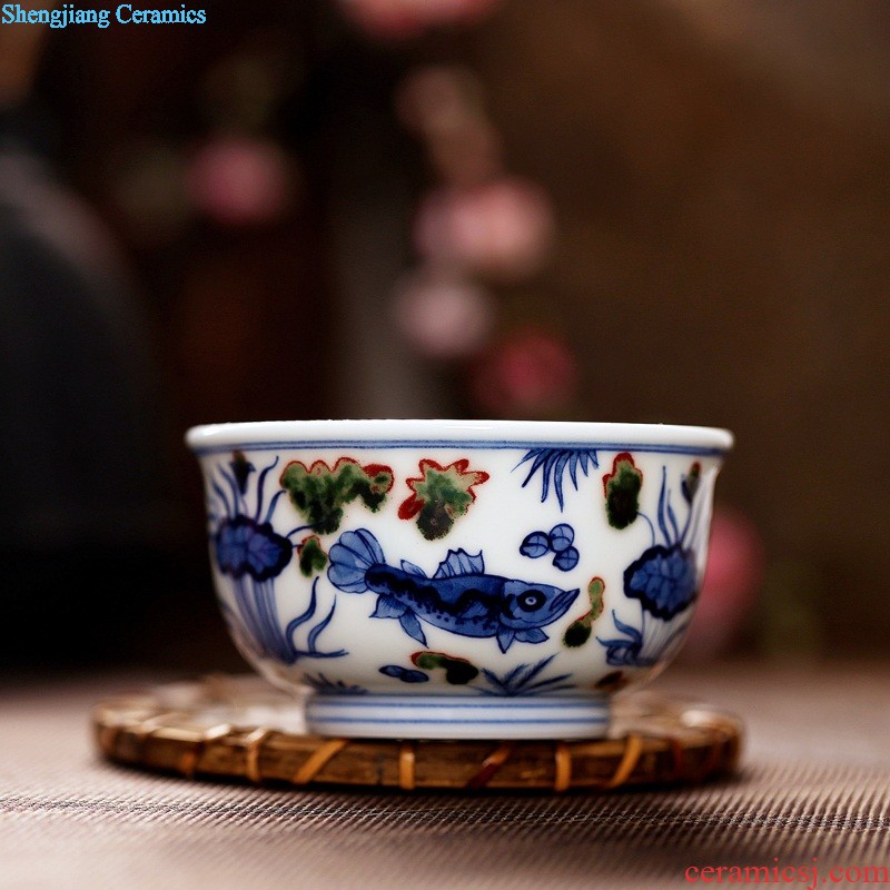 Jingdezhen with jinyuan blue and white porcelain tableware suit antique bound phnom penh branch lotus crockery bowl bottom suits