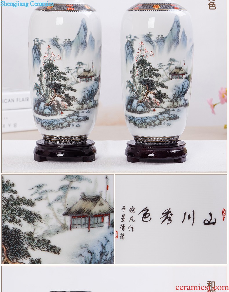 Jingdezhen ceramics design modern vogue to live in the living room beaming pastel yellow vase new home furnishing articles