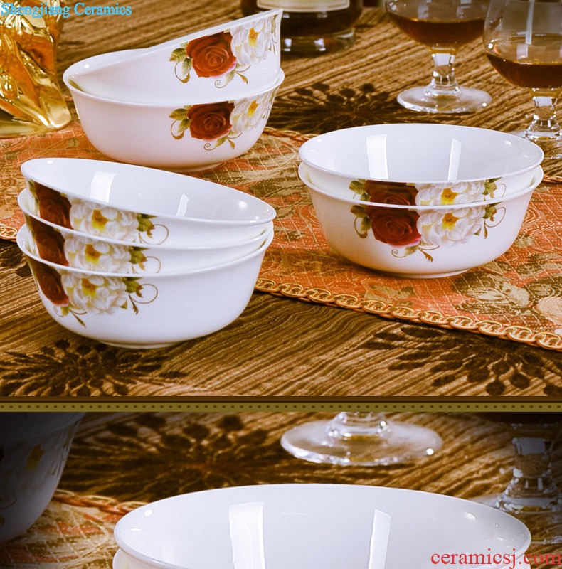 Nine domain jingdezhen porcelain tableware bone bowls of rice bowl phnom penh set bowl of sun island Kitchen kits mail