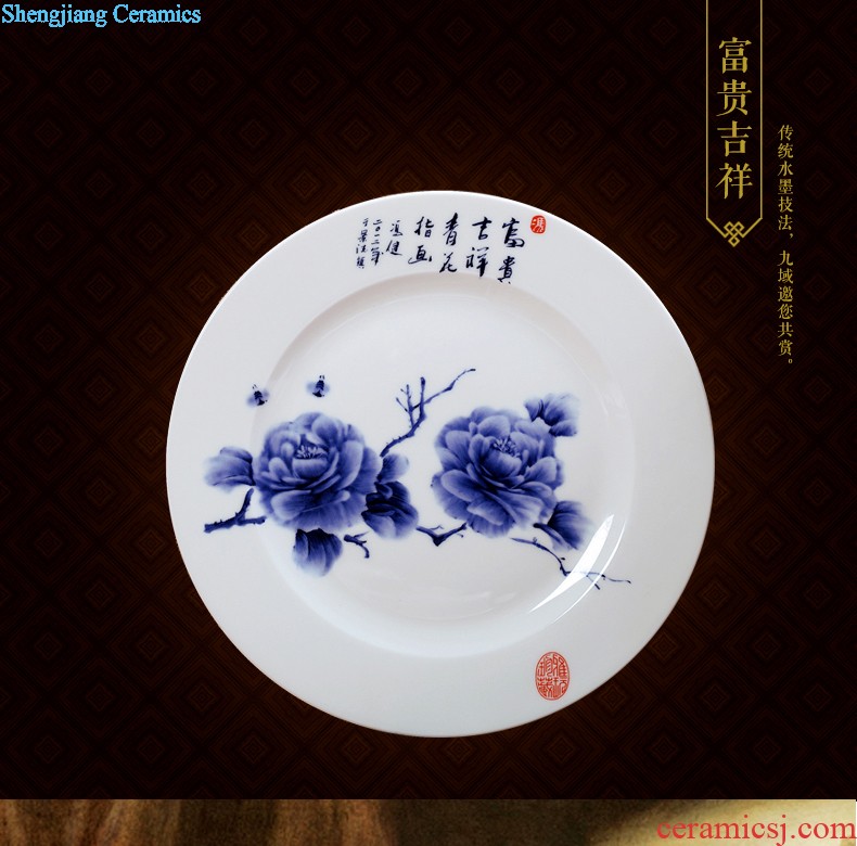 European blue and white porcelain of jingdezhen ceramic nine domain 56 skull porcelain tableware suit Glair dishes consolidation