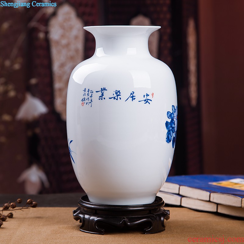 Jingdezhen ceramics new Chinese antique blue and white porcelain vase wine ark adornment home sitting room handicraft furnishing articles