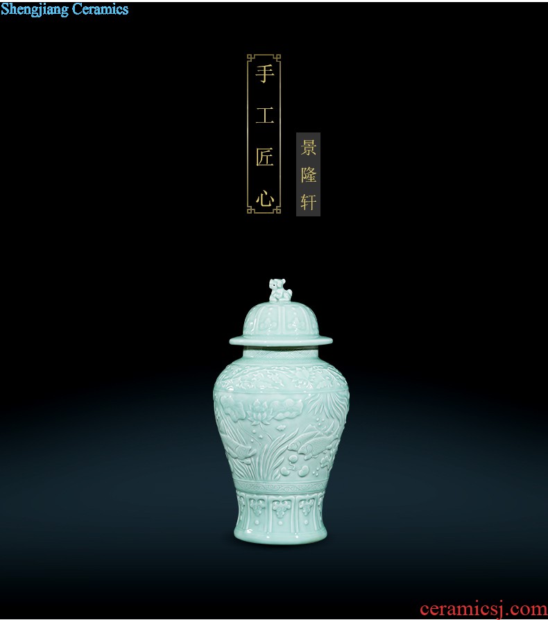 Jingdezhen ceramics hand-painted vases, flower arrangement wine porch home decoration sitting room TV ark furnishing articles