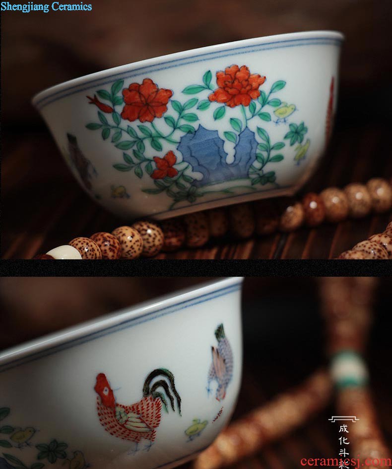 Blue and white youligong hand-painted kung fu tea cups of jingdezhen chinaware sample tea cup cup tea cups master cup