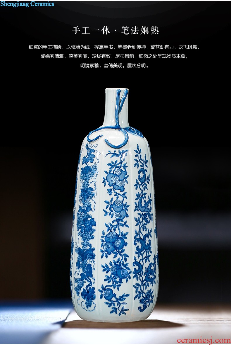 Jingdezhen ceramics hand-painted vases, flower arrangement wine porch home decoration sitting room TV ark furnishing articles