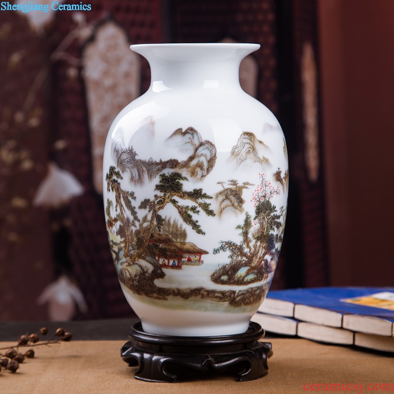 Jingdezhen ceramics new Chinese antique blue and white porcelain vase wine ark adornment home sitting room handicraft furnishing articles