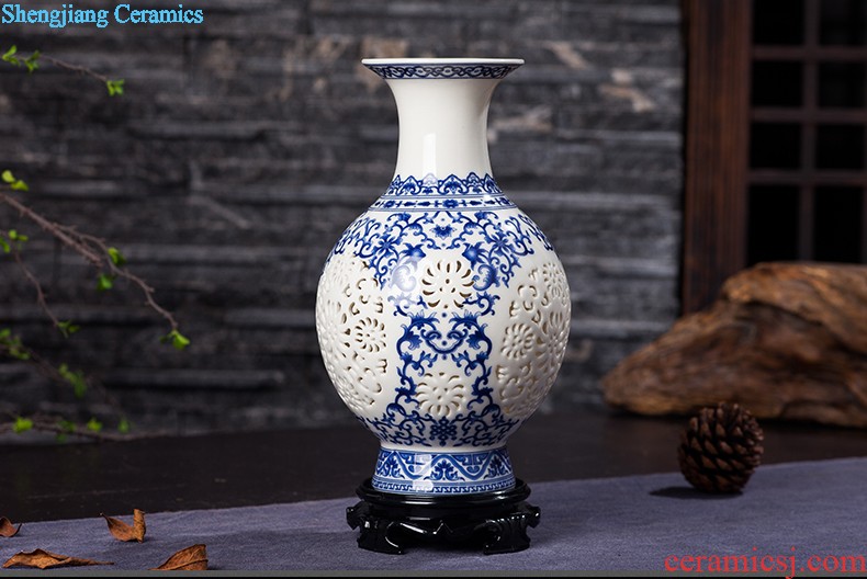 Jingdezhen ceramics modern creative practical household porcelain brush pot office supplies decoration decoration gifts