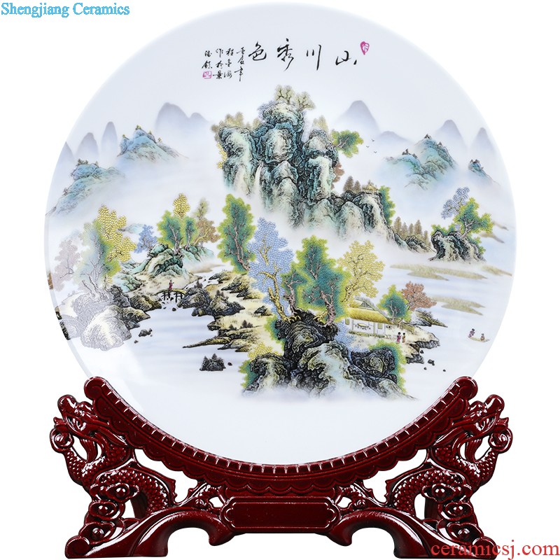 Jingdezhen ceramics vase furnishing articles flower arranging three-piece home sitting room ark adornment of blue and white porcelain furnishing articles