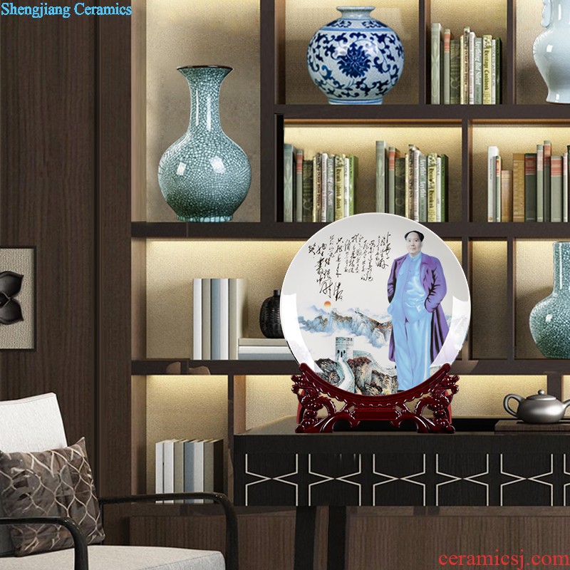 Jingdezhen ceramic furnishing articles three-piece vase household act the role ofing is tasted flower arranging office of contemporary and contracted sitting room adornment