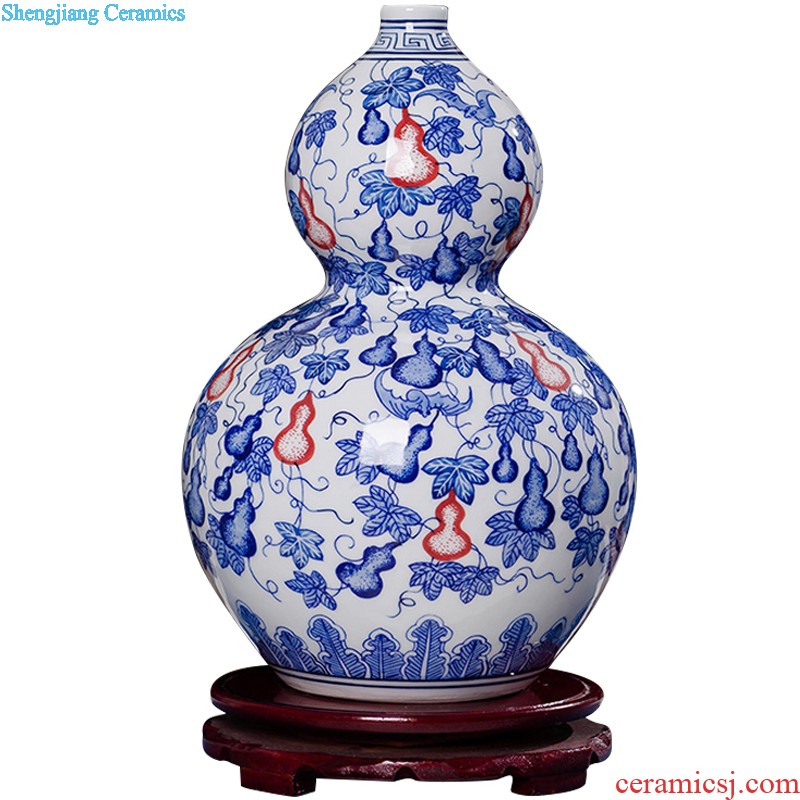 Jingdezhen ceramic porcelain plate painting landscapes The mural wall act the role ofing sitting room hangs a picture on the glaze color antique carved decorative furnishing articles