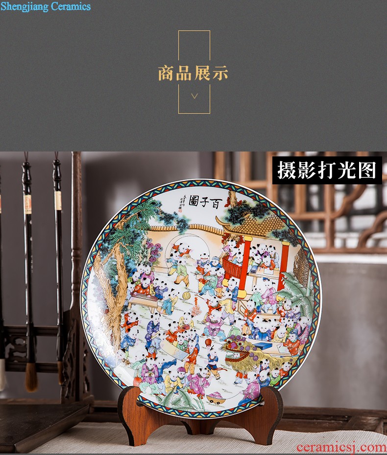 Jingdezhen ceramics hand-painted shrimp boring vase wine porch home decoration sitting room TV ark furnishing articles