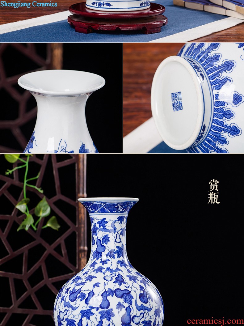 Jingdezhen ceramic porcelain plate painting landscapes The mural wall act the role ofing sitting room hangs a picture on the glaze color antique carved decorative furnishing articles